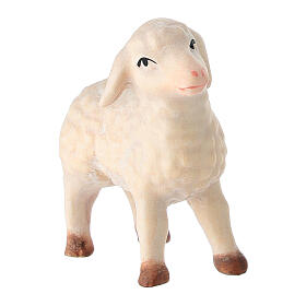 Agnello presepe legno linea Leonardo colorato olio Val Gardena