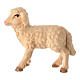 Painted wooden lamb for Val Gardena Nativity Scene, Leonardo collection s1