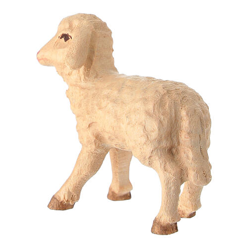 Wooden nativity lamb from the Leonardo line, colored Val Gardena. 4