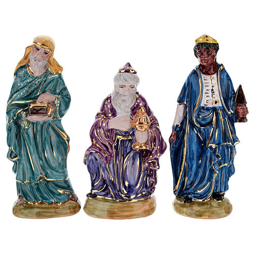 Set of 12 hand-painted Nativity figurines by Dellarte Ceramiche, 20 cm 4