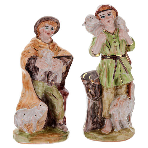 Set of 12 hand-painted Nativity figurines by Dellarte Ceramiche, 20 cm 8