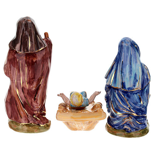Set 12 pz statuine natività Dellarte Ceramiche dipinta a mano 20 cm 10