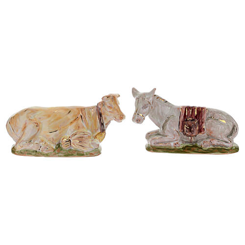 Conjunto 12 peças presépio Dellarte Ceramiche pintado à mão 20 cm 9