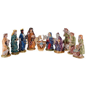 Complete Nativity Set of 12 hand-painted Figurines by Dellarte Ceramics, 20 cm