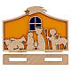 Nativité bois feutre coloré style moderne SPIRA 18x25 cm s5