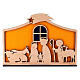 Natività legno feltro colorato stile moderno SPIRA 18x25 cm s1