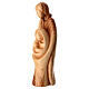 Sacra famiglia 25 cm legno d'ulivo Terrasanta volto stilizzato s2
