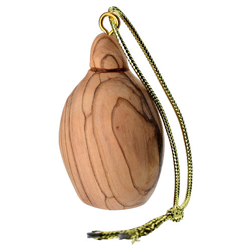Holy Family olive wood Christmas ornament 5 cm, Holy Land 3