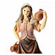Shepherdess with amphorae figurine, colored resin nativity scene 30 cm s2