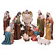 Complete resin Nativity Scene, set of 11 statues of 80 cm s1