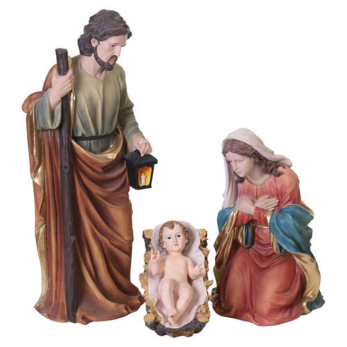 Complete resin Nativity Scene 11 pcs, 80 cm 3