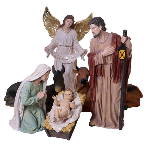 Crèche complète 11 pièces en résine 100 cm 3
