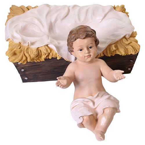 Presepe completo 100 cm in resina 11 pezzi 9