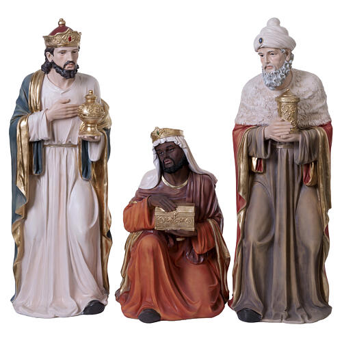 Complete nativity set 100 cm in resin, 11 pieces 15