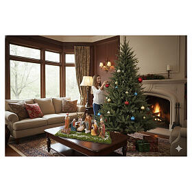 Presepe completo 11 pz - 20 cm in resina