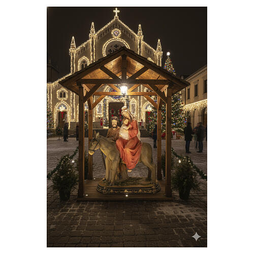 Flight into Egypt resin statue, 100 cm 4