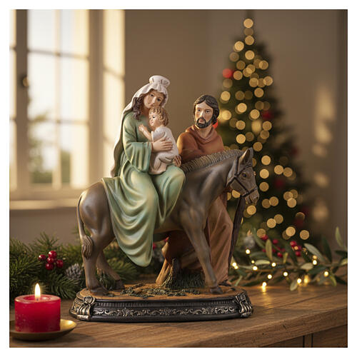 Fuga in Egitto resina presepe pasquale 45cm 2
