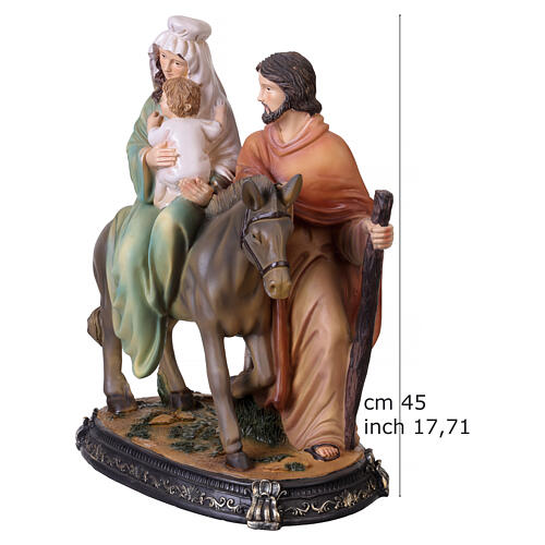 Fuga in Egitto resina presepe pasquale 45cm 4