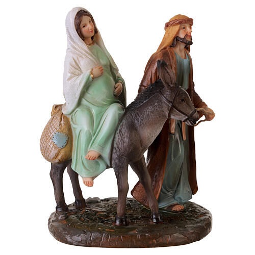 Ricerca dell'alloggio San Giuseppe e Maria per presepe 18 cm 3