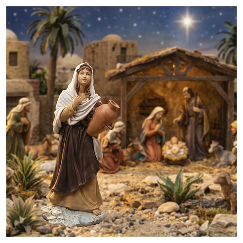 Donna con anfora per presepe da interno 70 cm 2