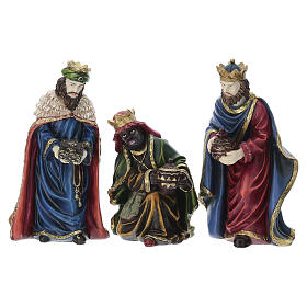 Set tre Re Magi resina presepe 30 cm