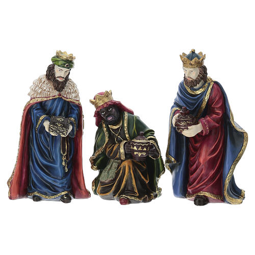 Set tre Re Magi resina presepe 30 cm 1