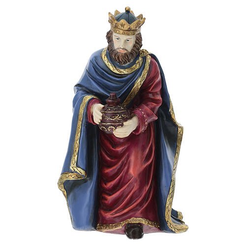 Set tre Re Magi resina presepe 30 cm 4