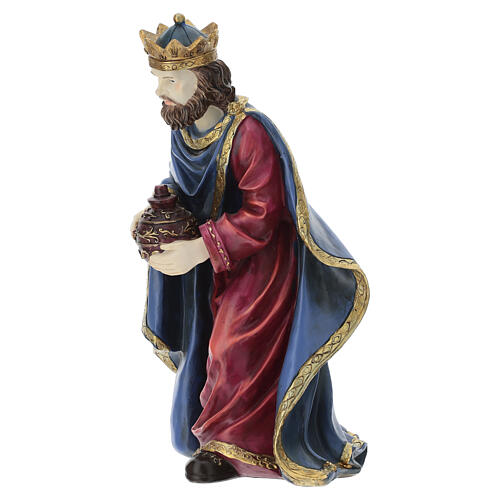 Set tre Re Magi resina presepe 30 cm 7
