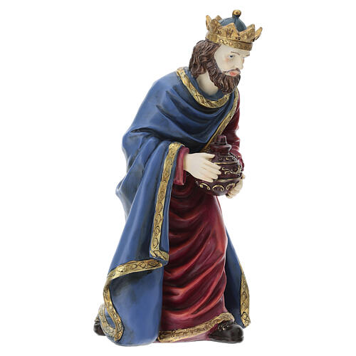 Set tre Re Magi resina presepe 30 cm 9