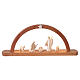 Wooden Christmas arch with Nativity and LED, Aram Collection, Val Gardena, 20x45x5 cm s1