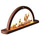 Arco natalizio in legno Natività collezione Aram LED presepe Val Gardena 20x45x5 cm s5