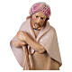 Shepherd with Hoe figurine, 12 cm Original Comet Nativity, hand-painted Val Gardena wood s2