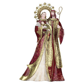 Metal Holy Family statuette, 20 in, Bagutta Tendence