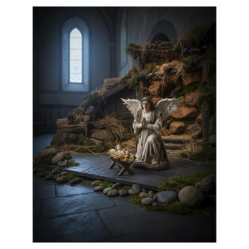 Guardian angel in adoration, resin, 24x22x14 in 2