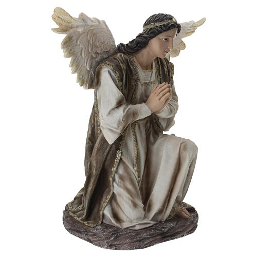 Guardian Angel Statue in Adoration, Resin 60x55x35 cm 6