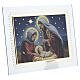 Glass horizontal picture of Holy Family, Valenti 15x20 cm s2