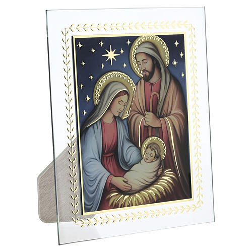 Nativity, glass frame by Valenti, 8x6 in 1