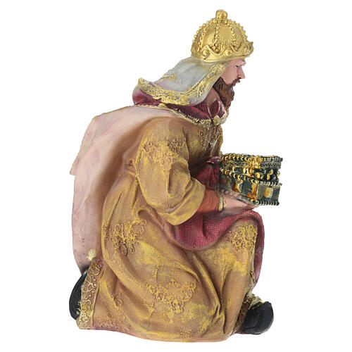 STOCK Król klęczący - figurka do szopki 27 cm, żywica, wielokolorowa 2