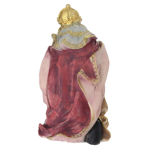 STOCK Król klęczący - figurka do szopki 27 cm, żywica, wielokolorowa 4