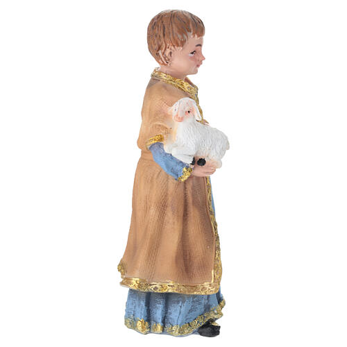 STOCK Pastuszek z barankiem - figurka do szopki 27 cm, żywica, wielobarwna 2