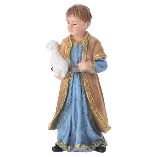 STOCK Pastuszek z barankiem - figurka do szopki 27 cm, żywica, wielobarwna 3