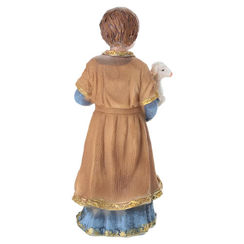 STOCK Pastuszek z barankiem - figurka do szopki 27 cm, żywica, wielobarwna 4