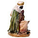 STOCK Moor Wise Man sitting for 30 cm Nativity Scene, painted resin s3