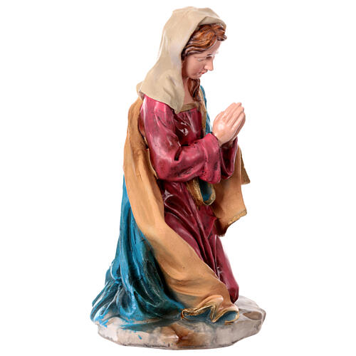 STOCK Madonna siedząca, pogrążona w modlitwie - figura z żywicy do szopki 50 cm 3