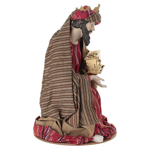 STOCK Król mędrzec klęczący - figurka w stylu orientalnym do szopki 30 cm 4