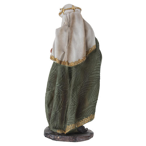 STOCK Figura Król Mędrzec ciemnoskóry do szopki, żywica i tkanina, 30 cm 6