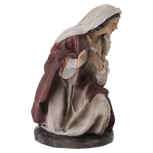 STOCK Maria per presepe resina e stoffa 30 cm 4