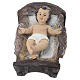 STOCK Enfant Jésus dans berceau pour crèche 30 cm, résine et tissu s1