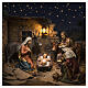 STOCK Gesù bambino con culla per presepe resina e stoffa 30 cm s2
