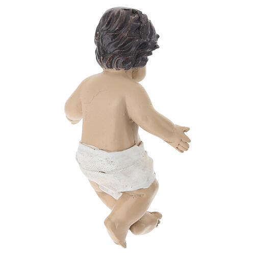 STOCK Menino Jesus com berço para presépio resina e tecido 30 cm 6